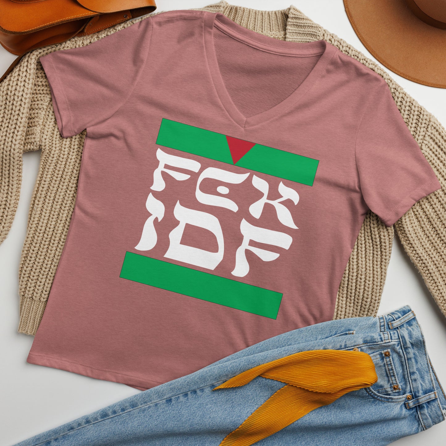 FCK IDF Women’s V-Neck T-Shirt